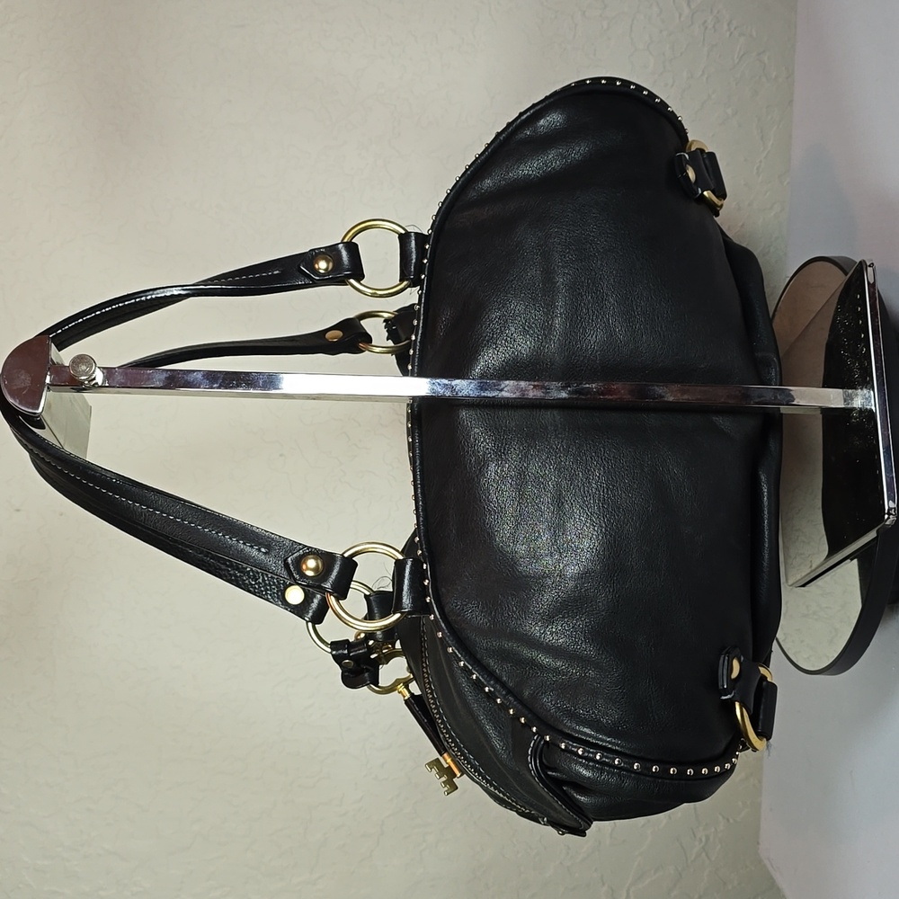 RARE Juicy Couture Vintage Y2K Barrel Leather Baguette Satchel XL RARE Dust Bag - Picture 6 of 14